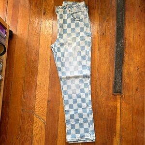Checkered jeans
